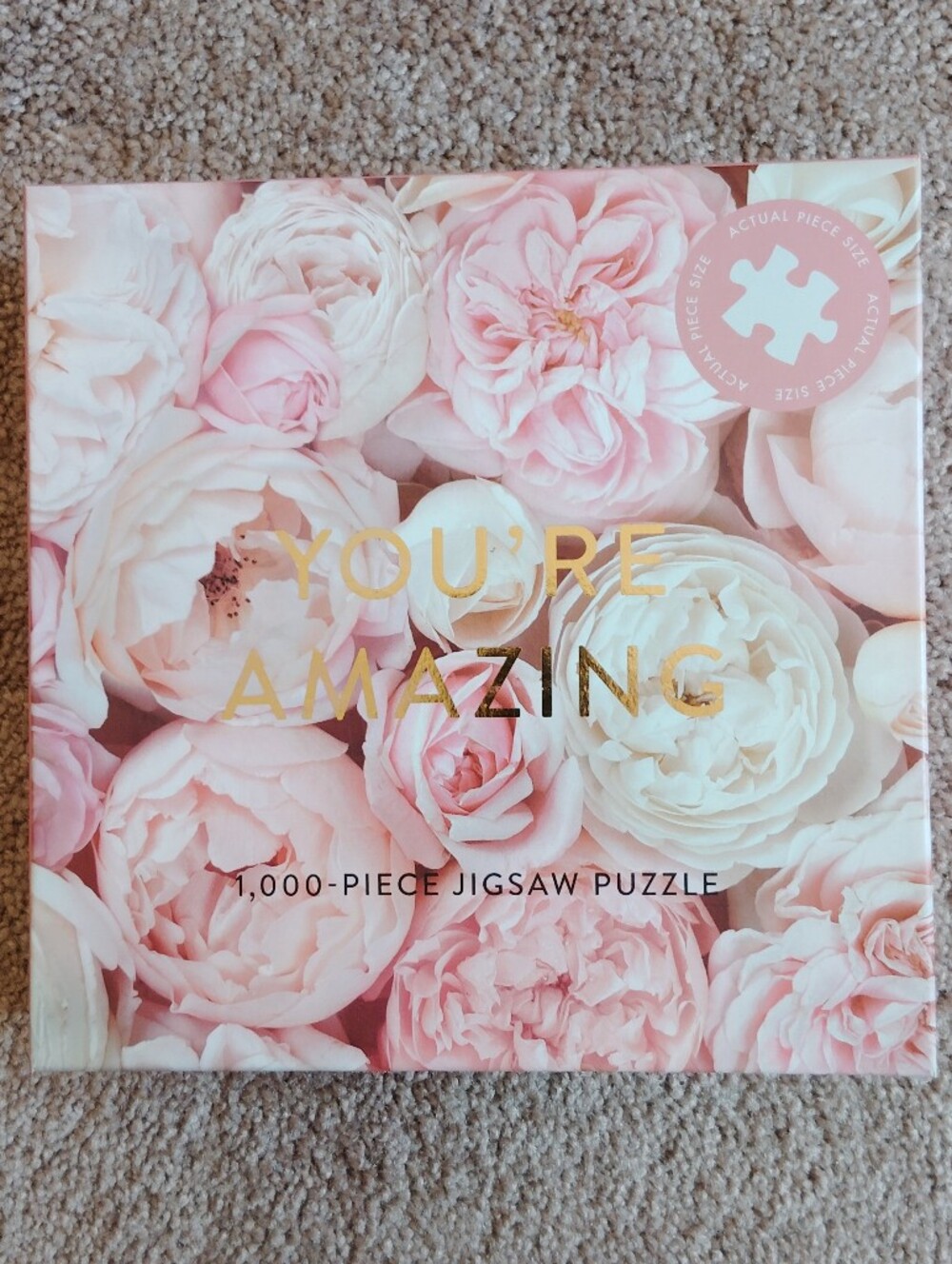 You’re Amazing Pink Floral 1,000-Piece Jigsaw Puzzle